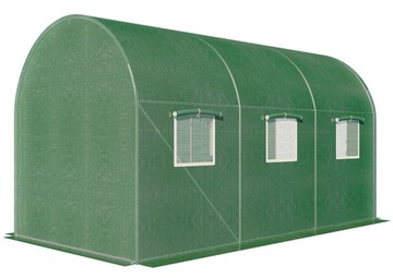 САДОВЫЙ ТУННЕЛЬ ТЕПЛИЦА МОСКИТНАЯ СЕТКА 3х2х2м 6 БОЛЬШИХ ОКОН с москитной сеткой