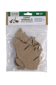 Kształty tekturowe 3D FOREST ANIMAL 5 sztuk