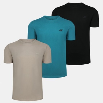 KOSZULKA MĘSKA 4F T-SHIRT SPORTOWY ZESTAW 3SZT