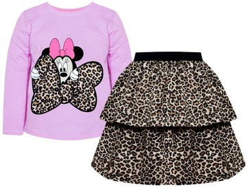 3352 BAWEŁNA KOMPLET MINNIE BLUZKA SPÓDNICZKA r110