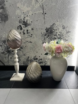 JAJO WIELKANOCNE DUŻE SZKLANE JAJKO FIGURKA OZDOBA NA WIELKANOC 25 CM