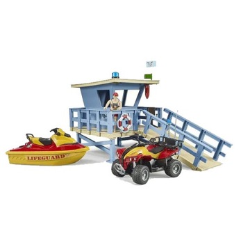 BRUDER Stanowisko plażowe ratownik quad 62780