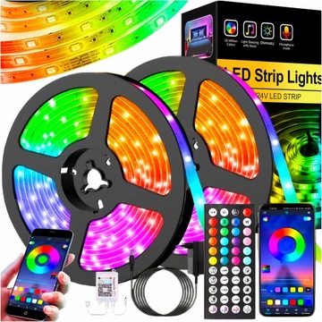 Taśma LED 10M RGB 5050 Bluetooth APLIKACJA ZESTAW