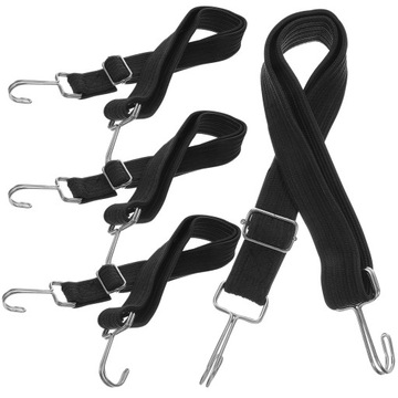 Nylonowe paski z haczykami Płaskie paski bungee 4 szt