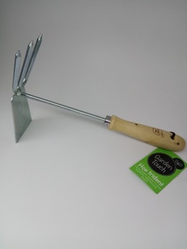 МЕТАЛЛИЧЕСКАЯ САДОВАЯ МОТЫКА ДЛЯ ПОСАДКИ 30 СМ С ДЕРЕВЯННОЙ РУЧКОЙ