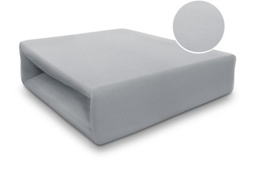 Prześcieradło JERSEY 200x220 100% BAWEŁNA Z GUMKĄ Jasno szary