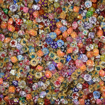 10X TAJEMNICZA KOSTKA KOŚĆ DZIESIĘCIOŚCIENNA K10 00-90 RPG