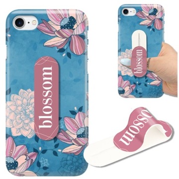 ETUI+UCHWYT do iPHONE 8 Kwiaty Owoce Candy Wzory