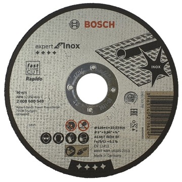 BOSCH tarcza do cięcia metalu 125x1 INOX RAPIDO