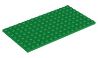 LEGO 92438 PŁYTKA 8x16 ZIELONA NOWA (17g)