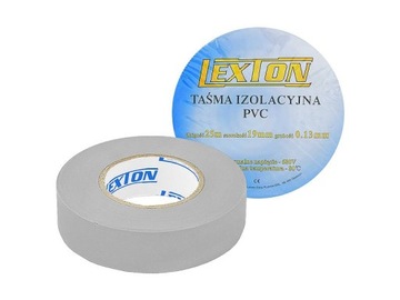 Taśma izolacyjna szara LEXTON 25m PVC