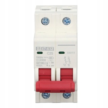 Przerywacz 2P DC 1000V MCB 25A wyłącznik ochronny