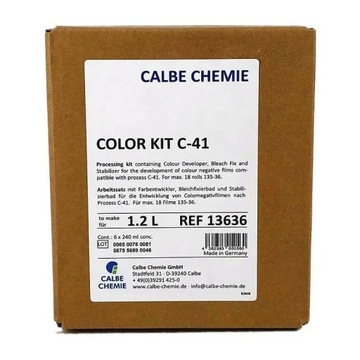 Calbe Color C-41 Kit na 1,2 litra zestaw do wywoływania filmów kolorowych -
