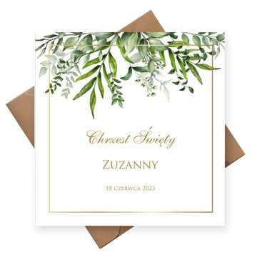 ZAPROSZENIA NA CHRZEST IMIĘ KOPERTA PERSONALIZACJA