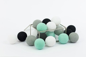 Zestaw lampek Cotton Balls Mint Marti 35 kul