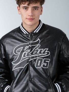 FUBU KURTKA MĘSKA BOMBERKA CZARNA JACKET L