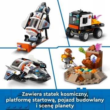 LEGO STACJA KOSMICZNA WIEŻA STARTOWA RAKIETY + 6 FIGUREK