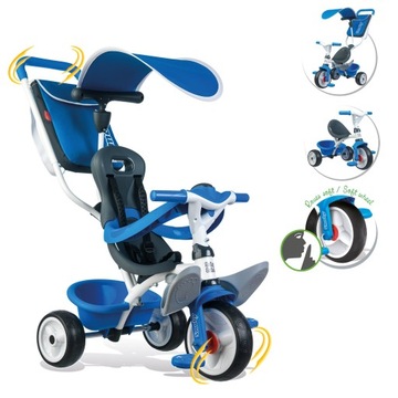 Smoby Tricycle 3in1 BABY BALADE бесшумные колеса