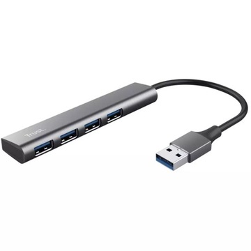 Hub USB Trust Halyx Aluminium USB/ 4x USB 3.2 Gen1 - srebrny