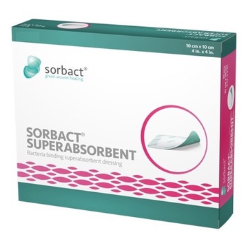 Sorbact Superabsorbent 10x10cm wiąże bakterie 1szt