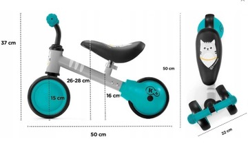 KINDERKRAFT Беговел CUTIE Ride-on Бирюзовый 12 м+