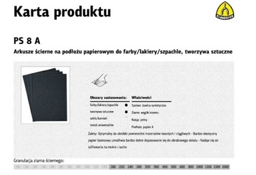 KLINGSPOR ARKUSZE ŚCIERNE NA PODŁOŻU PAPIEROWYM 23