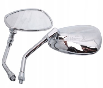 LUSTERKA CLASSIC CHOPPER DRAG SAM CHROM OWAL 8mm