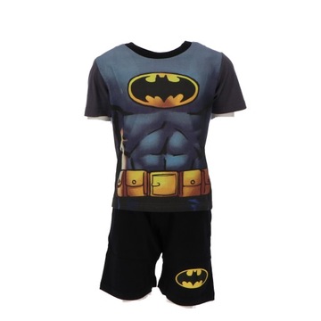 PIŻAMA BATMAN CHŁOPIĘCA KOSZULKA KRÓTKIE SPODENKI BAWEŁNA DZIECIĘCA DRES