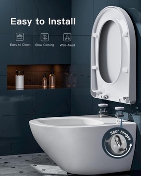 Сиденье для унитаза Pipishell с медленным закрыванием PIBTC02 белое.