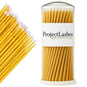 100x MIKRO APLIKATORY do rzęs ZŁOTE ProjectLashes