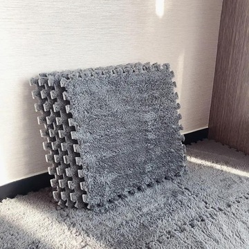 Напольный пазл КОВРИК ПЛЮШЕВЫЙ КОВЕР Бархатный ДЕТСКИЙ 30см СЕРЫЙ