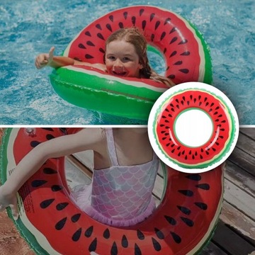 KOŁO DMUCHANE DUŻE MATERAC DO WODY DO PŁYWANIA BASENU ARBUZ KÓŁKO 60cm XL