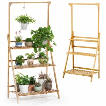 Подставка для цветов, лестница, полка для цветов, 3 полки с рамкой POL05.