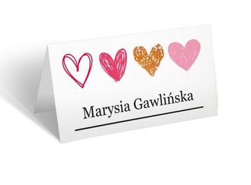 WIZYTÓWKI WINIETKI NA STÓŁ 4szt. weselne
