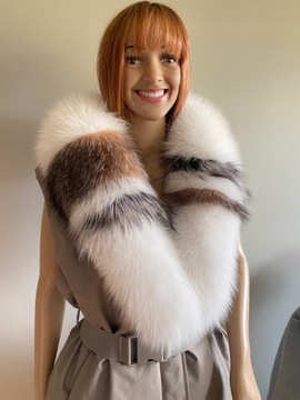 ПАЛЬТО С ВОРОТНИКОМ-КАТАНА-НАТУРАЛЬНЫЙ МЕХ-ЛИСА