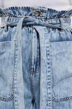 Szorty jeansowe typu paperbag XS od MOODO
