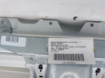 ЛЮК НА КРЫШЕ ПАНОРАМНАЯ КРЫША MINI CLUBMAN F54 15-22R EU