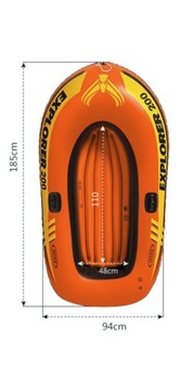 Понтон с веслами Explorer 200 196 см INTEX 58331 детский