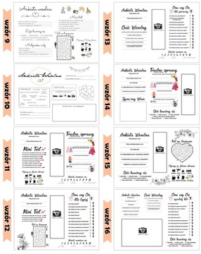 Свадебные анкеты для ГОСТЕВОЙ КНИГИ - 50 листов.