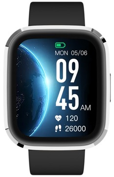 SMARTWATCH GARETT GRC STYLE SREBRNO-CZARNY