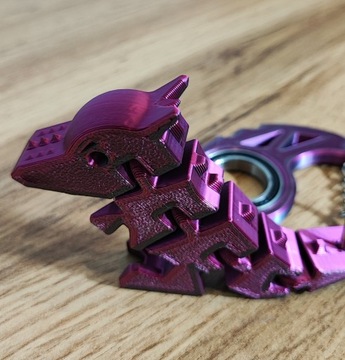 Keyspinner Keyrambit +FLEXI DINO DINUŚ HIT TikTok Key-PURPLE-3D Print
