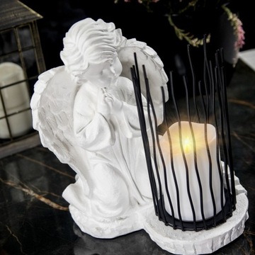 БОЛЬШОЙ ГРАНЕР + СВЕТОДИОДНЫЙ ФОНАРЬ, ГИПСОВАЯ ФИГУРКА МОГИЛЬНАЯ ЛАМПА 2XAA ИСТОЧНИК ПИТАНИЯ