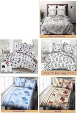 POŚCIEL BAWEŁNIANA 160x200cm +2 poszewki 70x80cm POLSKA GRUBA 100% BAWEŁNA