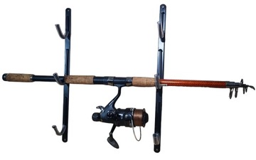 3 вешалки для удочек, держатель подставки