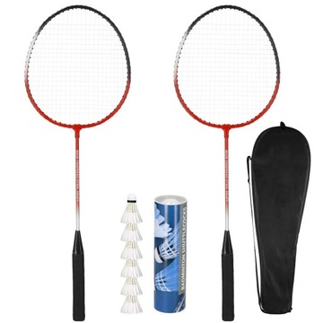 НАБОР ДЛЯ БАДМИНТОНА 9в1 БАДМИНТОННЫЕ БАЛЕТКИ РАКЕТКИ СТАВНИ ЧЕХОЛ ДЛЯ БАДМИНТОНА