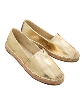 ZŁOTE ESPADRYLE DAMSKIE EMI 38