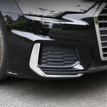 LIŠTA MLHOVKA AUDI A6 C8 2019-2021 - 2 CHROM SVĚTLA