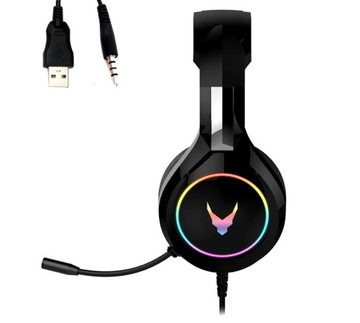 ИГРОВЫЕ НАУШНИКИ RGB 50 ММ VARR VH6060B