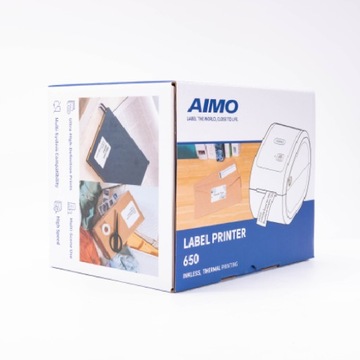 Drukarka etykiet naklejek AIMO 650PRO 62mm BT PC USB LAN do etykiet DYMO LW