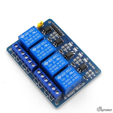 Moduł 4 przekaźników 5V - 10A/250V - Arduino